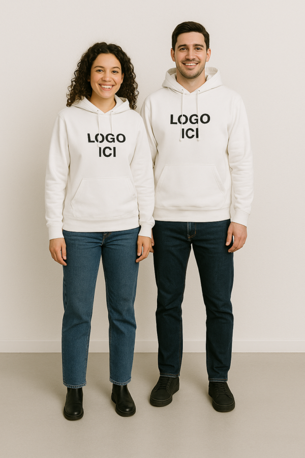 Sweat à capuche personnalisé — Broderie ou impression DTF pro