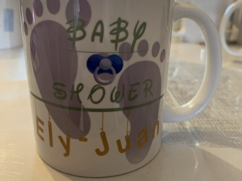 Mug Babyshower personnalisé — Impression couleur prénom et motif — UV DTF, Objets — GalerieGRAPH Cambrai