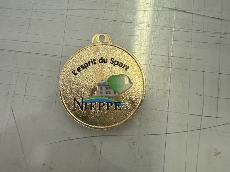 Médaille personnalisée Club de sport — Récompense association — UV DTF, Objets — GalerieGRAPH Cambrai