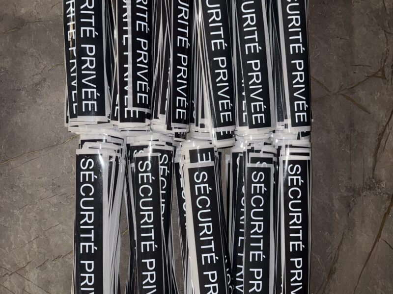 Bande rétro-réfléchissante avec Cadran — Marquage sécurité uniforme — DTF, Workwear — GalerieGRAPH Cambrai