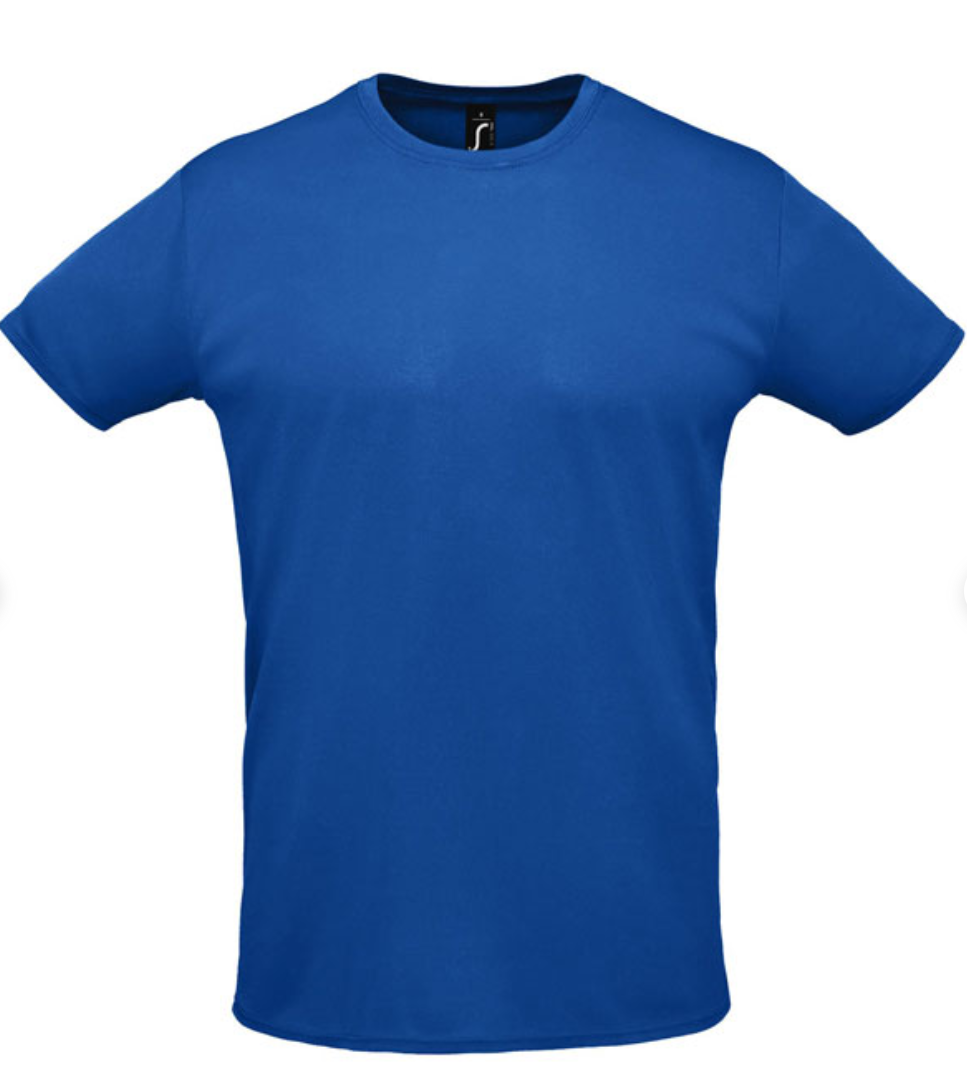 T-shirt sport respirant SOL'S Sprint bleu royal — déstockage Galerie Graph
