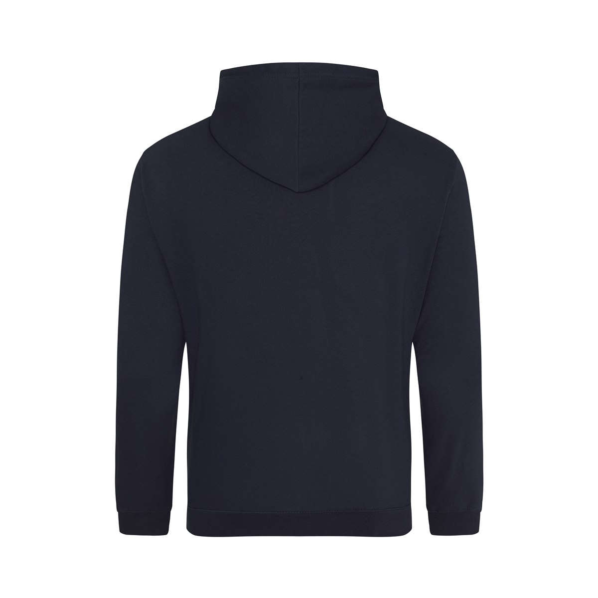 Sweat de travail à capuche bleu nuit, sans marquage, vue de dos