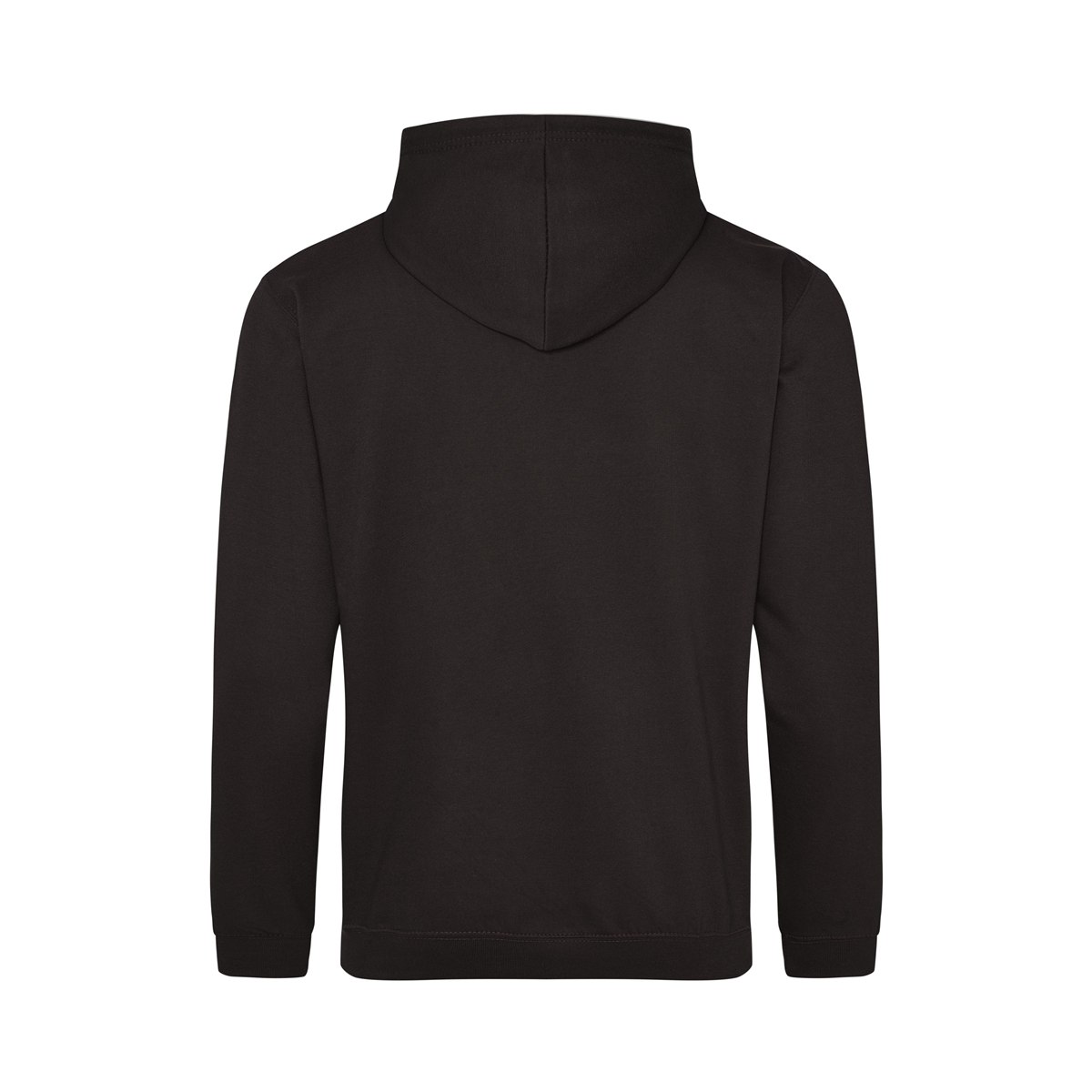 Sweat de travail à capuche noir, sans marquage, vue de dos